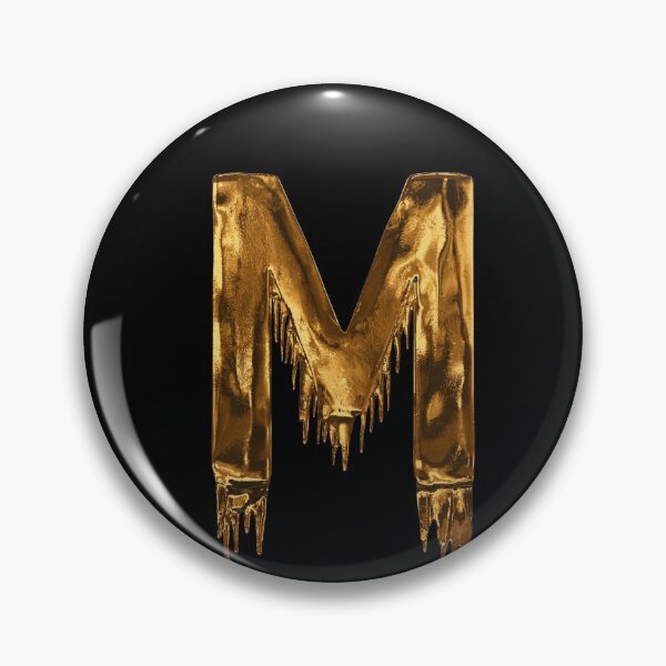 Item preview, Copy of Gold Drip  on Black Alphabet Letter M designed and sold by MPowerTeez.