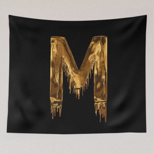 Item preview, Copy of Gold Drip  on Black Alphabet Letter M designed and sold by MPowerTeez.