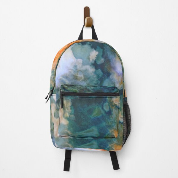 Item preview, Blue orange bright marble designed and sold by Kolinnaprint.