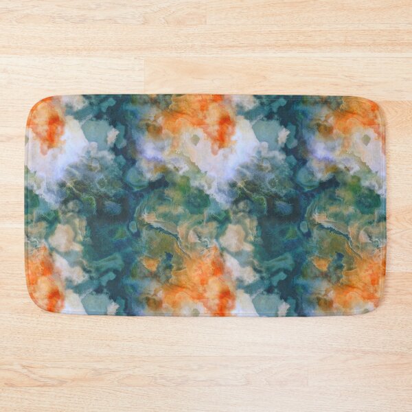 Item preview, Blue orange bright marble designed and sold by Kolinnaprint.