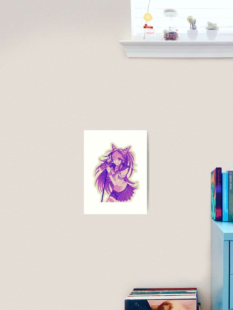 ibuki mioda sticker danganronpa v3 vaporwave anime aesthetic yami kawaii fairy kei manga art print by theodorchik redbubble