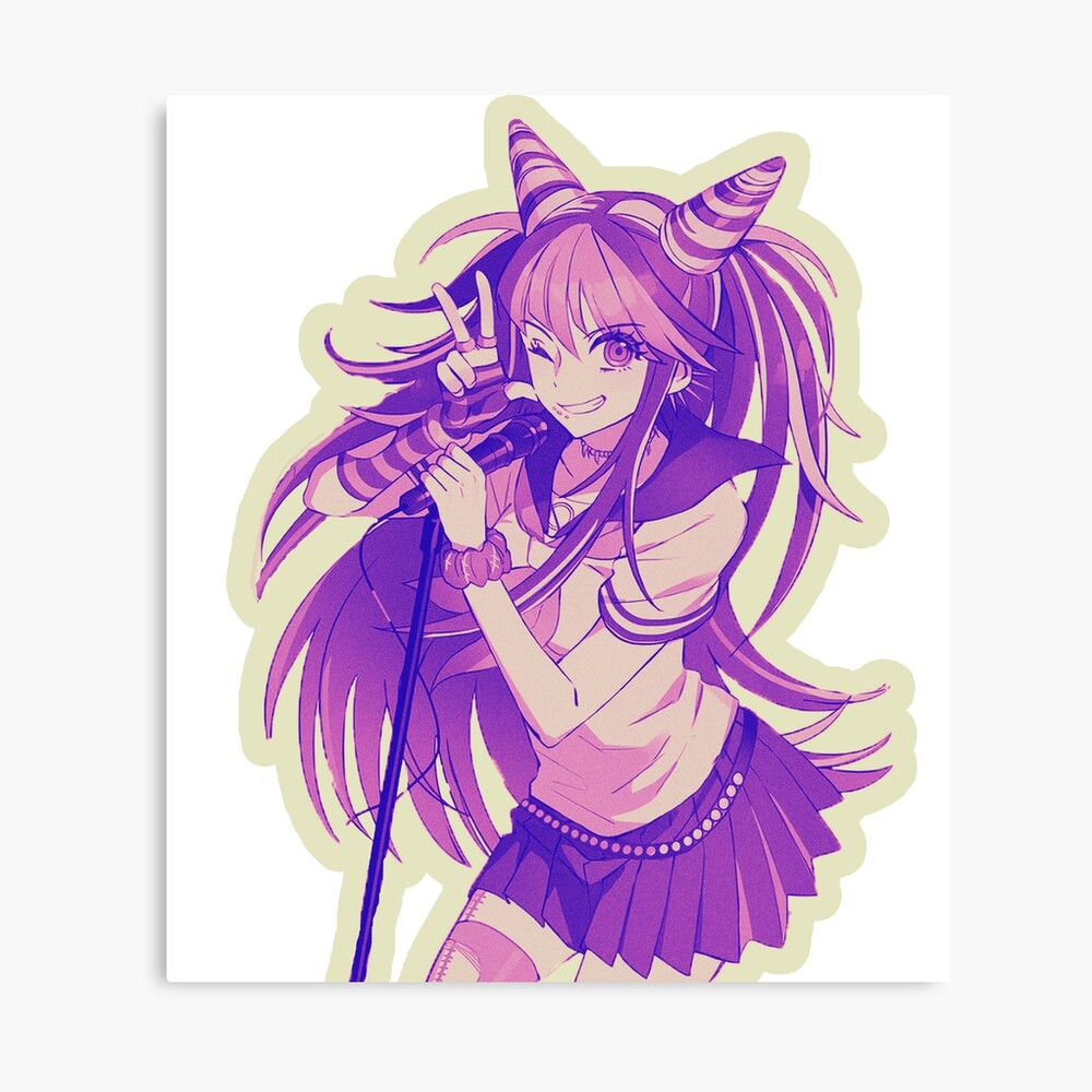 ibuki mioda sticker danganronpa v3 vaporwave anime aesthetic yami kawaii fairy kei manga photographic print by theodorchik redbubble