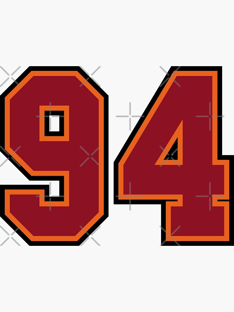 Number 3 blue red sports jersey three Sticker for Sale by LoveIsColorful