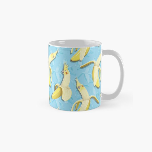Bananaaaa! - Cockatiel Banana Pattern Classic Mug