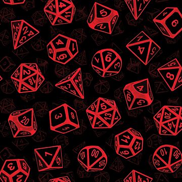 Artwork thumbnail, D20 Dice Set Pattern (Red) by MaratusFunk