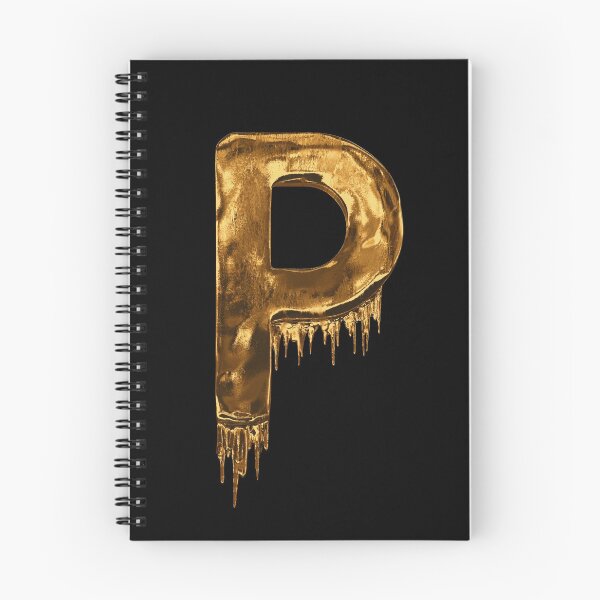 Item preview, Gold Drip Alphabet Letter P on Black  designed and sold by MPowerTeez.