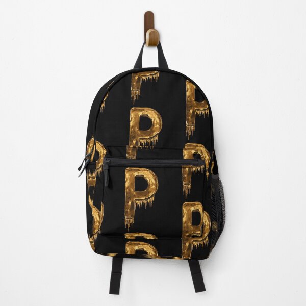 Item preview, Gold Drip Alphabet Letter P on Black designed and sold by MPowerTeez.