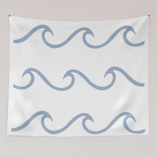 Item preview, Powder Blue line art Waves pack designed and sold by Aryeh Studio.