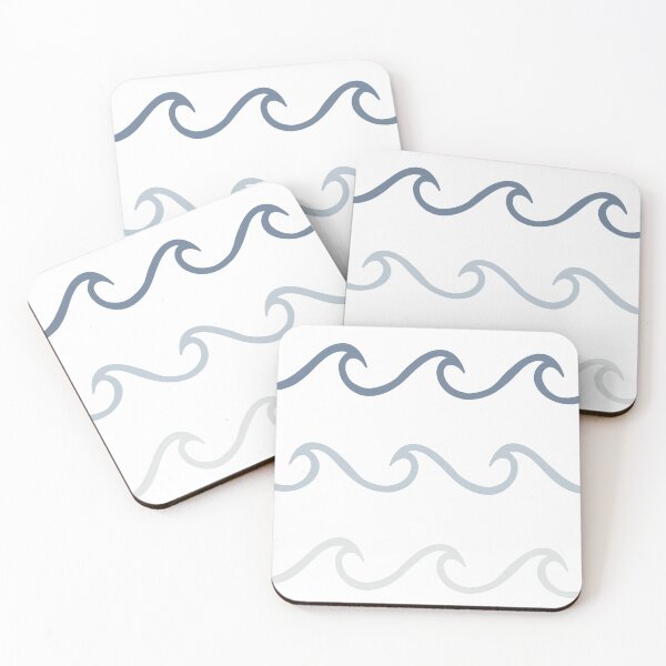 Item preview, Monochromatic Blue line art Waves pack designed and sold by Aryeh Studio.
