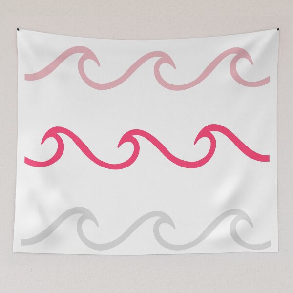 Artikelvorschau, Monochromatische rosa Linie Art Waves Pack entworfen und verkauft von Aryeh Studio.
