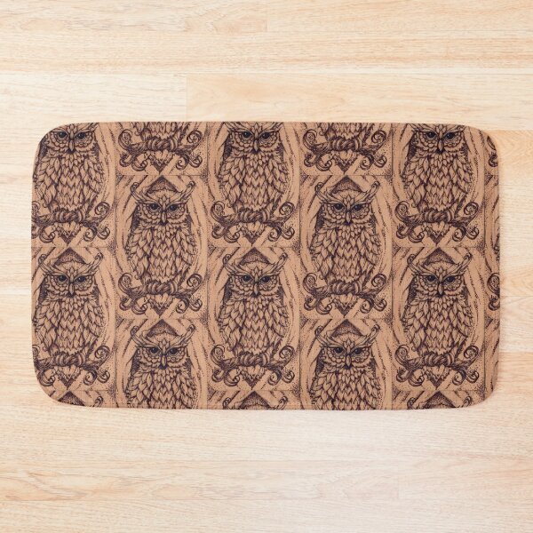 Item preview, Leafy Wood Owl designed and sold by Isobel Von Finklestein.