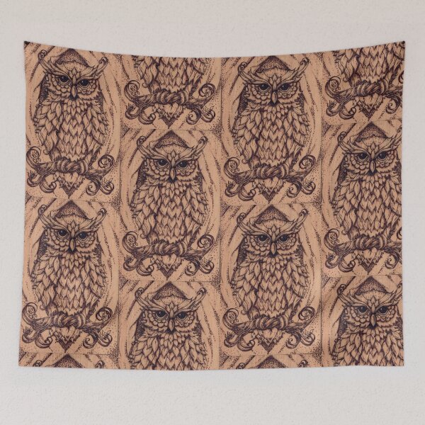 Item preview, Leafy Wood Owl designed and sold by Isobel Von Finklestein.