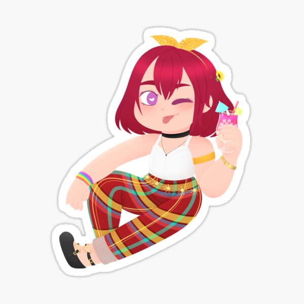 Vista previa del artículo con la obra «Pegatina Summer Kairi», diseñado y vendido por LPSmaddie32.
