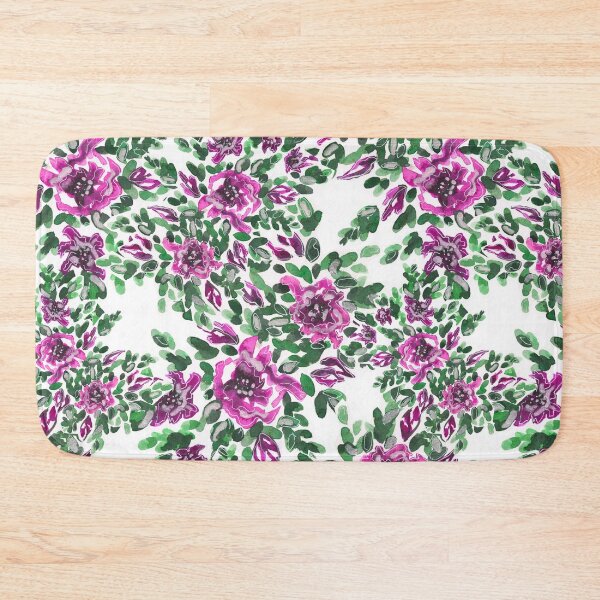 Item preview, pinky greeny vibrant colors floral pattern designed and sold by EarthyPlanty.