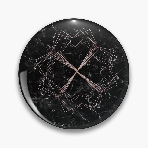 Item preview, Copper Kaleidoscopic Diamond Pattern on Black Marble with White veining designed and sold by Aishwarya  Singh.