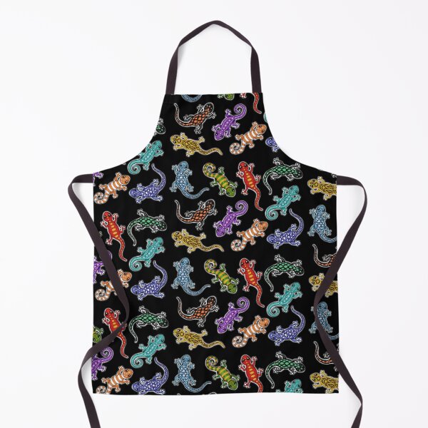 Item preview, cute Lizards / Geckos black background designed and sold by Pezi-Creation.