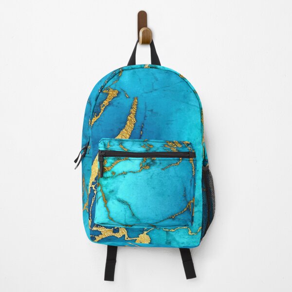 Item preview, Teal Blue Faux Marble and Gold Glitter Veins designed and sold by MysticMarble.