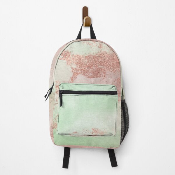 Item preview, Mint Green Canvas Texture with Copper Faux Marble Effect designed and sold by MysticMarble.