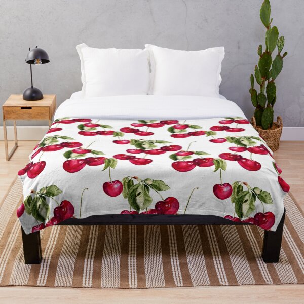 Item preview, Seamless pattern with ripe juicy cherries designed and sold by AsyaTury.