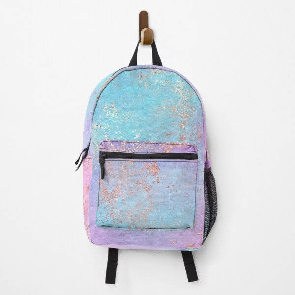 Purple Blue Rainbow Unicorn Texture with Copper Marble Effect Backpack