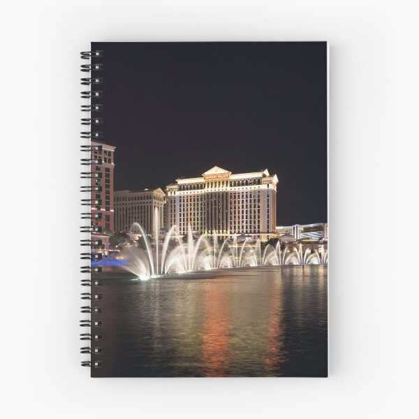 Item preview, Splendiferous Las Vegas Fountains - Dainty Jets with Bellagio and Caesars Palace at Midnight designed and sold by Georgia Mizuleva.