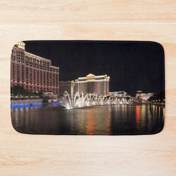 Item preview, Splendiferous Las Vegas Fountains - Dainty Jets with Bellagio and Caesars Palace at Midnight designed and sold by Georgia Mizuleva.