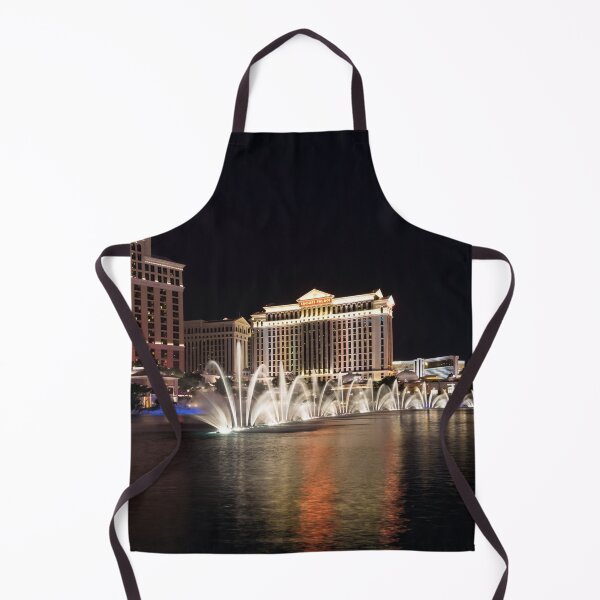 Item preview, Splendiferous Las Vegas Fountains - Dainty Jets with Bellagio and Caesars Palace at Midnight designed and sold by Georgia Mizuleva.