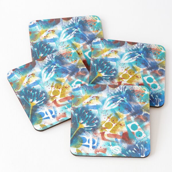 Item preview, Wildflowers monoprint painting 3 designed and sold by kittyvdheuvel.