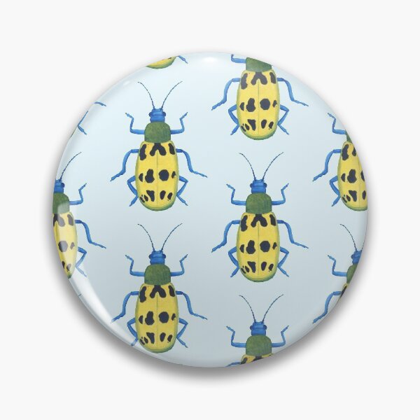 Item preview, Escarabajo azul y amarillo con puntos negros designed and sold by Kaja Purwin.