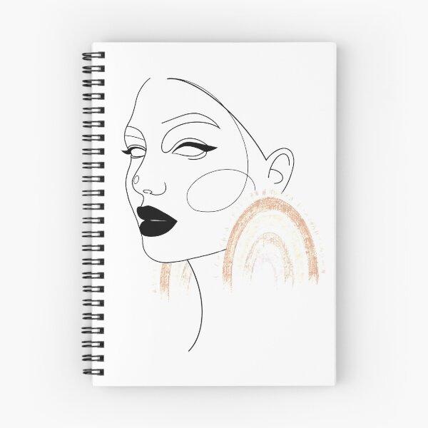 Item preview, One Line Face with Boho Rainbow designed and sold by Valeria-Art.