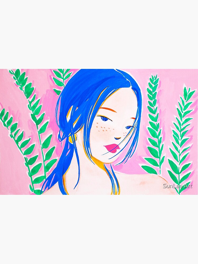 Girl and Aroid Palm by sunleeart