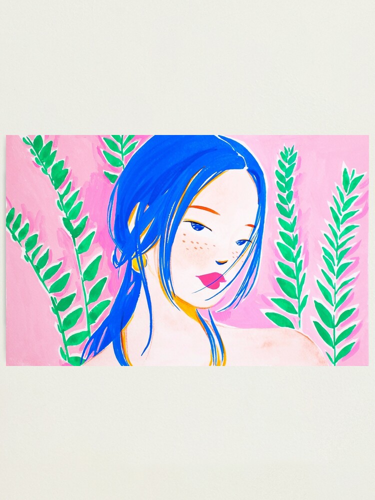 Alternate view of Girl and Aroid Palm Photographic Print