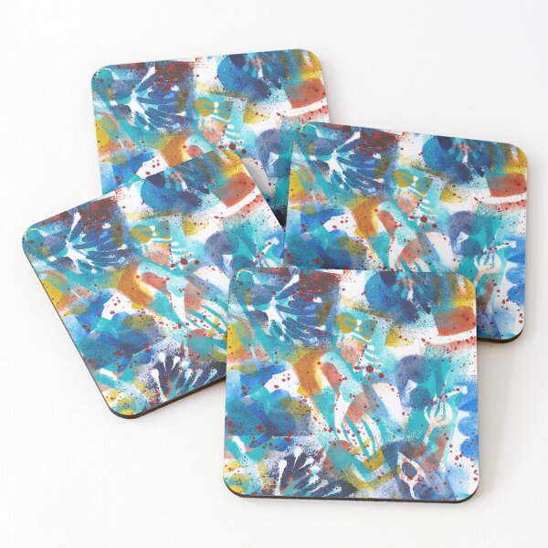 Item preview, Wildflowers monoprint painting 4 designed and sold by kittyvdheuvel.