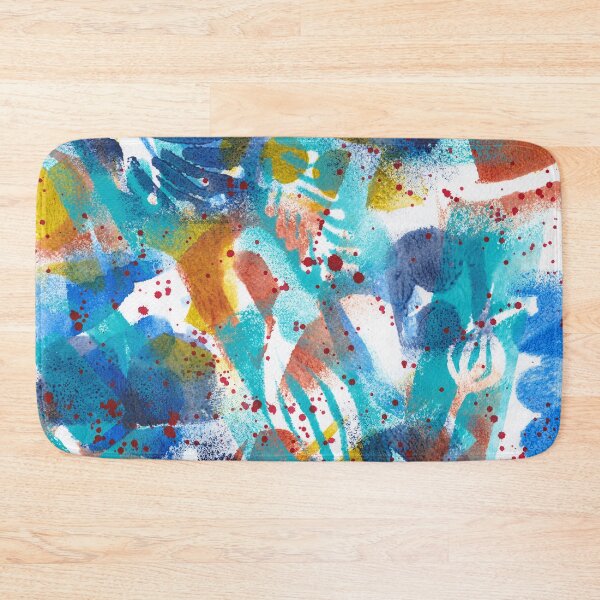 Item preview, Wildflowers monoprint painting 4 designed and sold by kittyvdheuvel.