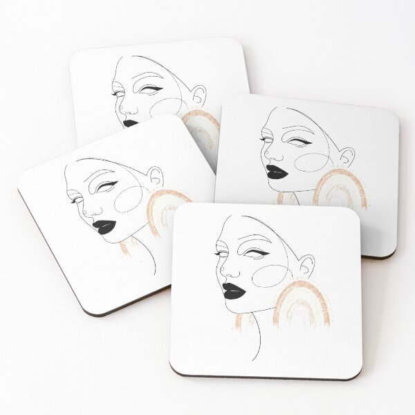 Item preview, One Line Face with Boho Rainbow designed and sold by Valeria-Art.