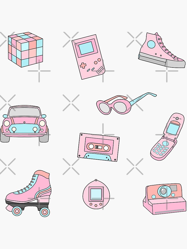 Thumbnail 3 of 3, Sticker, pack of the 90’s designed and sold by Pastel-PaletteD.