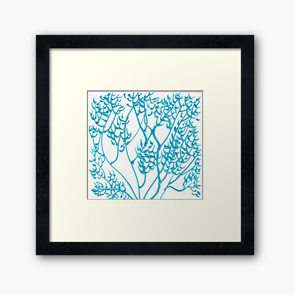 SEA FAN BLUE OCEAN WAVES 2 Framed Art Print