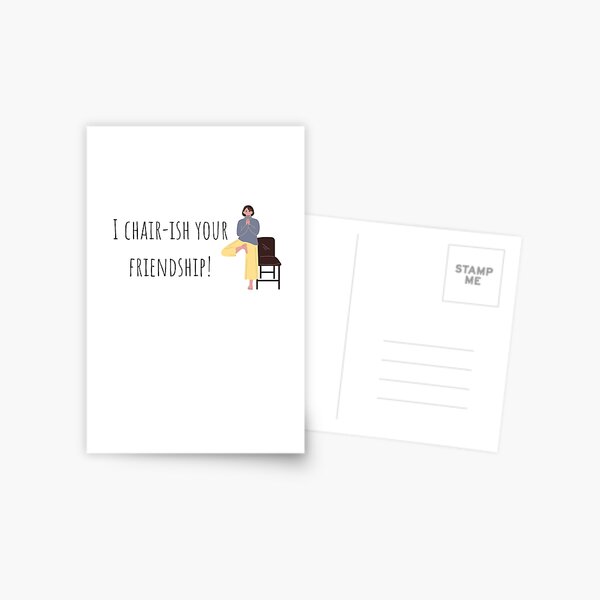 yoga- friendship tshirt-friendship, yoga, grey yoga pants, cute, meditation, peace, friendship funny Postcard