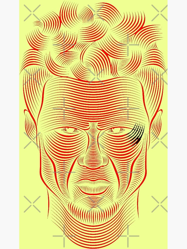 Face View In Line Art Poster For Sale By Khanchoice Redbubble