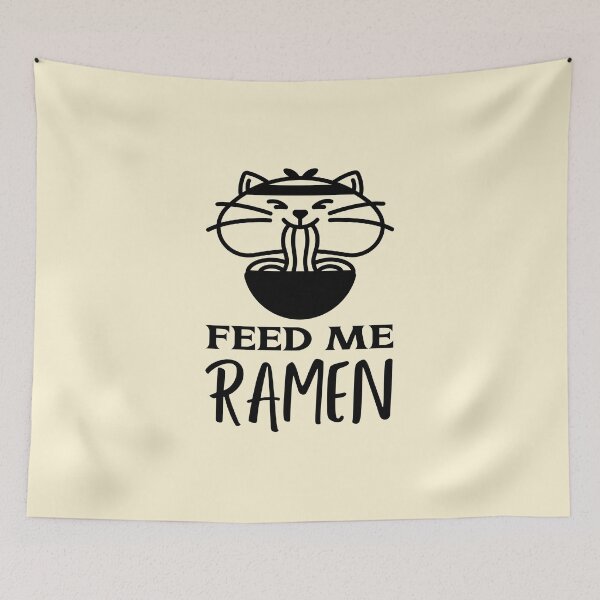 Item preview, Feed Me Ramen Quote With Cute Cat designed and sold by quoteology.