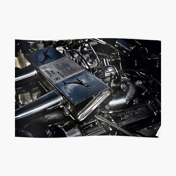 "Triumph Stag Classic Car Engine" Poster by mattkeil Redbubble
