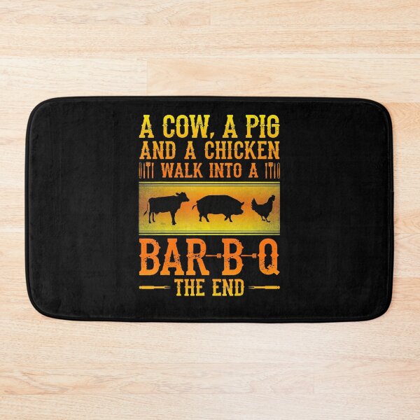 Item preview, A Cow, A Pig And A Chicken Walk Into A Bar B Q The End designed and sold by BrockSly.
