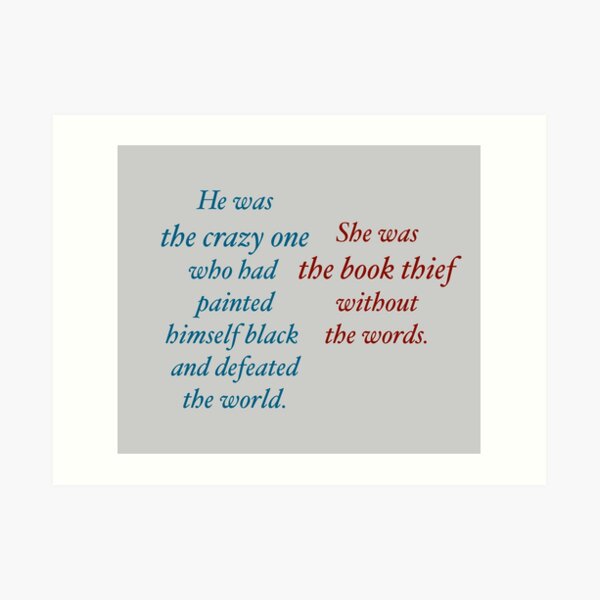 She was the Book Thief Art Print