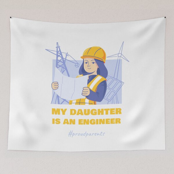 Item preview, My Daughter is an Engineer - Proud Parents Design designed and sold by mum-of-two.