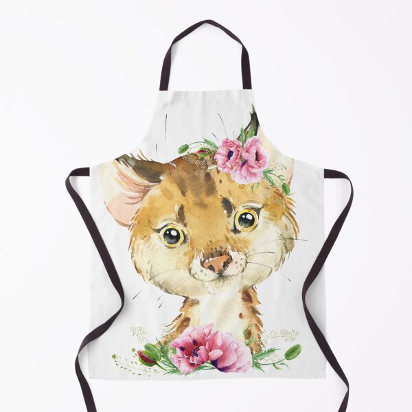 Item preview, Woodland Lynx with Pink Floral Poppies designed and sold by Paulele.
