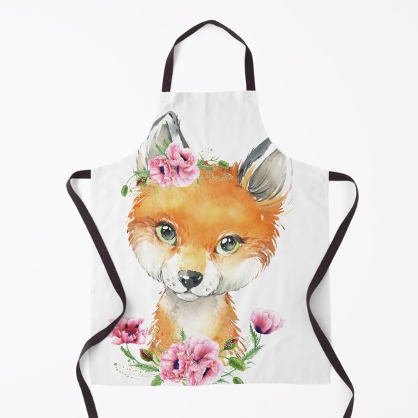 Item preview, Woodland Fox with Pink Floral Poppies designed and sold by Paulele.