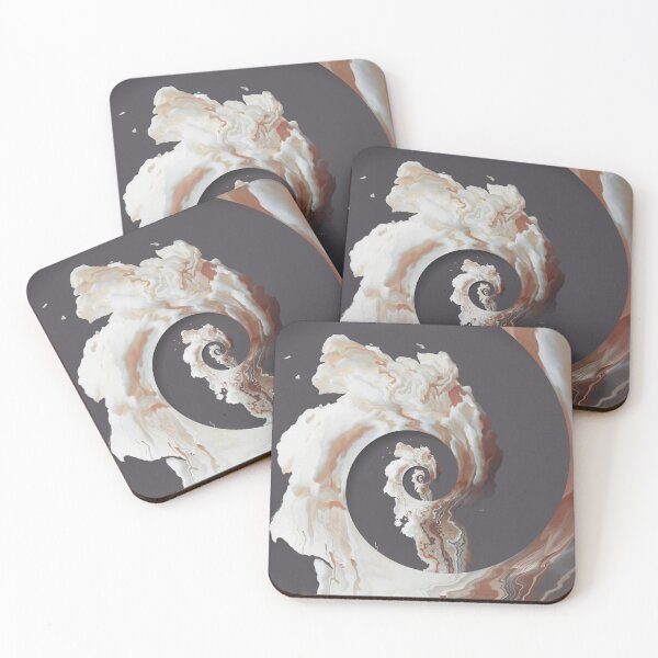 Item preview, Abstract Fluffy Flaky Golden ratio Swirl designed and sold by S Y N T H R E A L M.