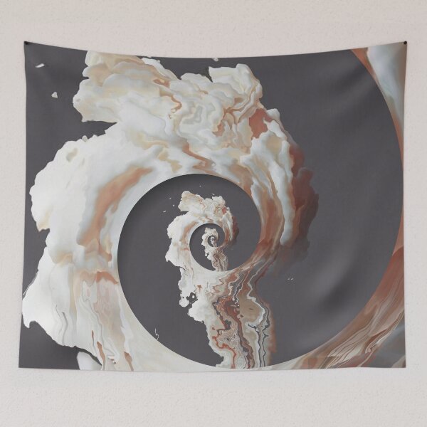 Item preview, Abstract Fluffy Flaky Golden ratio Swirl designed and sold by S Y N T H R E A L M.