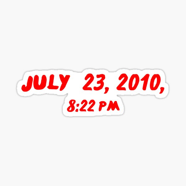 One Direction Formation Date July 23 10 8 22pm Sticker By Rola2507 Redbubble