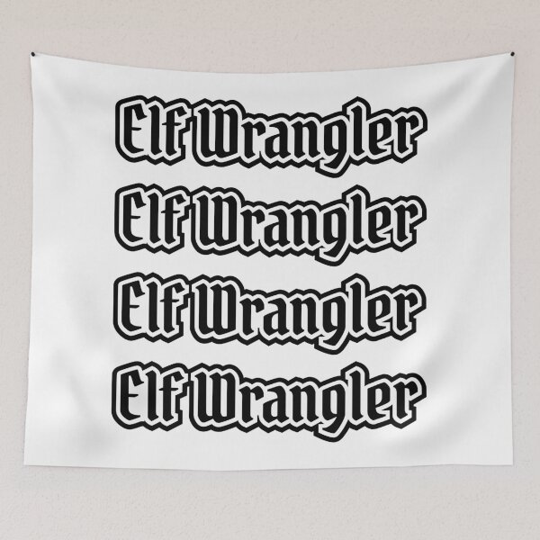 Item preview, Elf Wrangler - Repeat Black Outline designed and sold by WPahat.